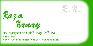 roza nanay business card
